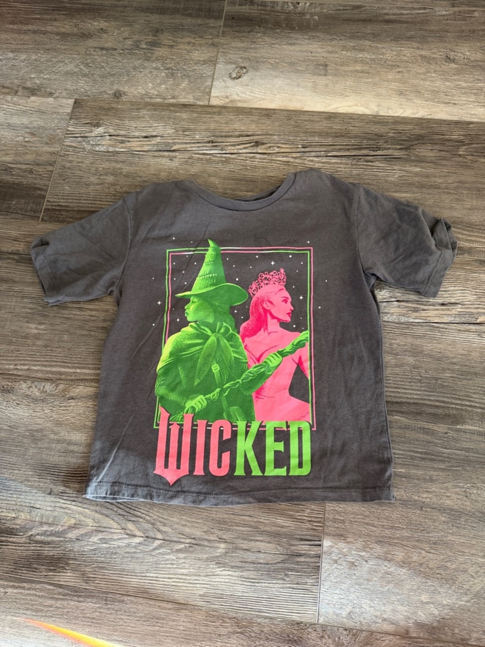Wicked Graphic Tee - Neon Green & Hot Pink Print